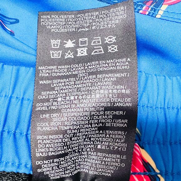 Hurley Windansea Swim Trunks Men Large Parrot 17" Long Stretch Swimwear New Tags - Picture 6 of 6